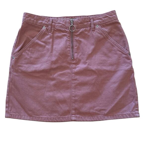 Topshop Moto Pink Mini Skirt Size 8 - Picture 1 of 4
